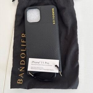 Bandolier Black Phone Case with Gold Accents 11 PRO